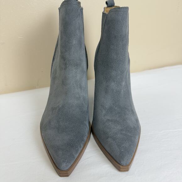 Marc Fisher Women's Gadri Western Pointed Toe Suede Ankle Boots Gray Size 10M - Picture 6 of 11